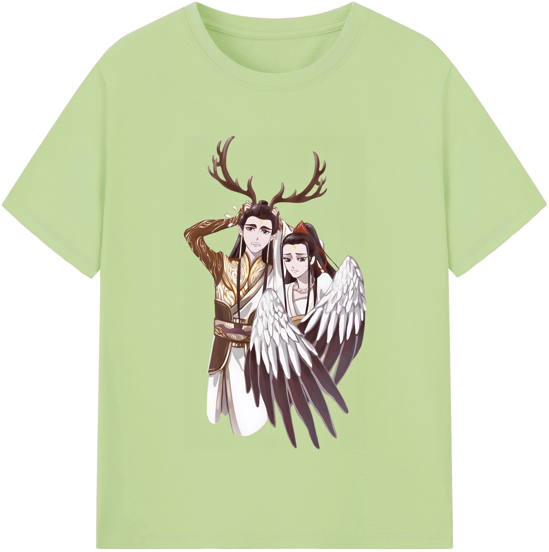 （画像用） Ne Zha 2 ナタ 魔童の大暴れ 綿100％半袖Tシャツ（フロントプリント）